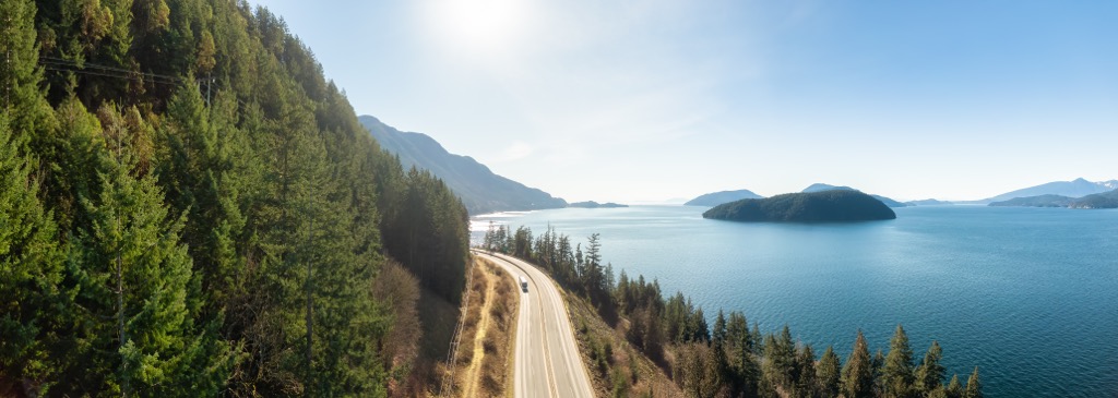 Howe Sound between Vancouver and Squamish, British Columbia