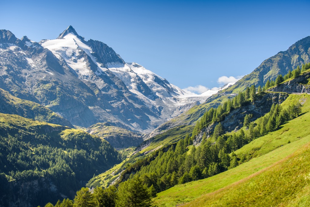 Scenic views of Großglockner in High Tauern National Park. Carinthia