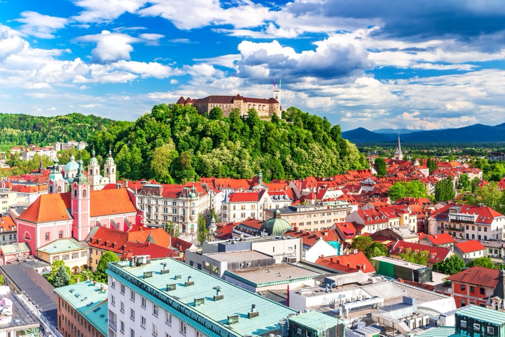 The Ljubljana Castle. Carinthian Slovenian Alps