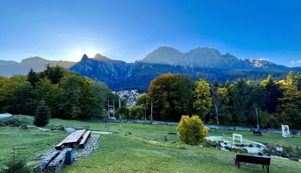 The Transylvanian Alps, viewed from Bușteni, Romania