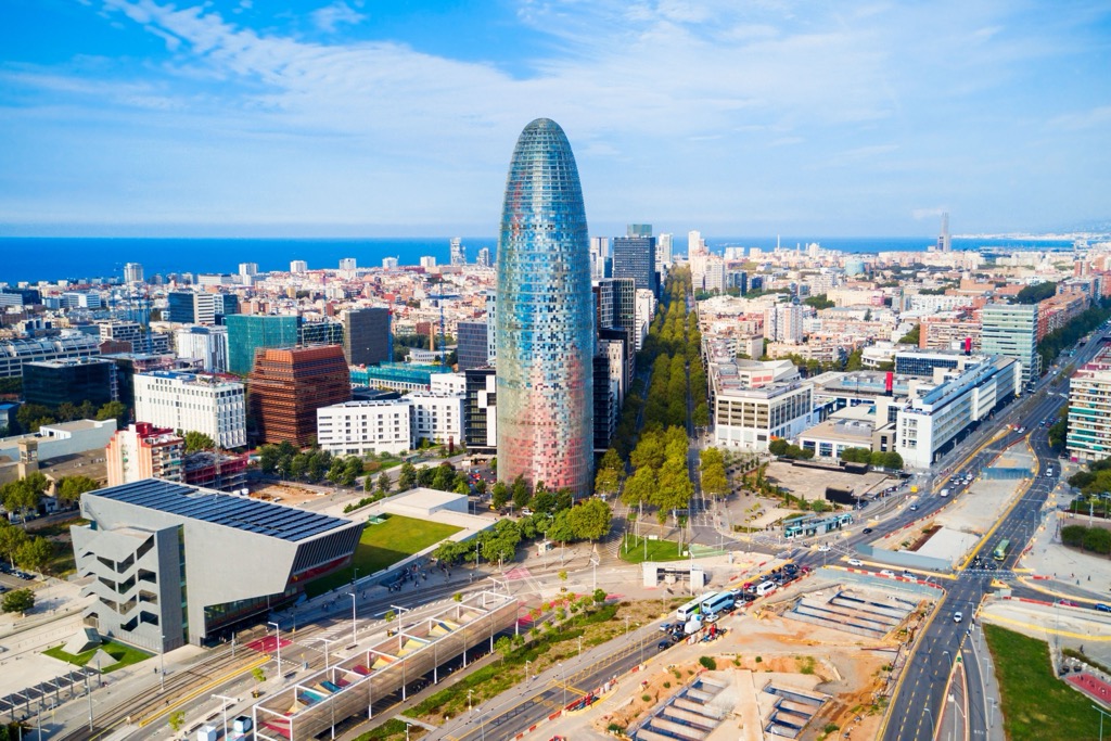 Modern touches in old Barcelona, Catalonia, Spain