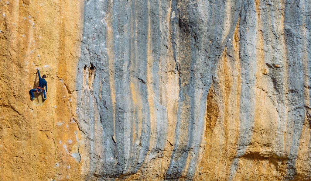 cliff in Siurana, Catalonia, Spain