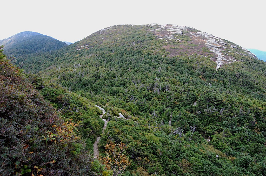 The LT winding its way down the Chin of Mount Mansfield
