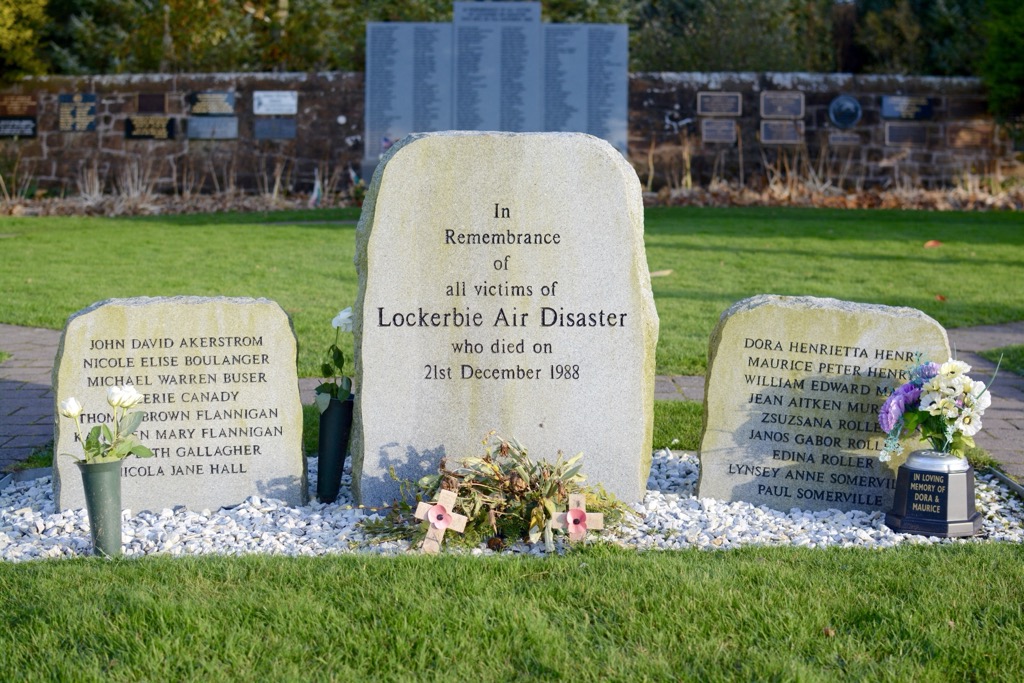 Memorial dedicated to the Lockerbie Air Disaster. Dumfries and Galloway
