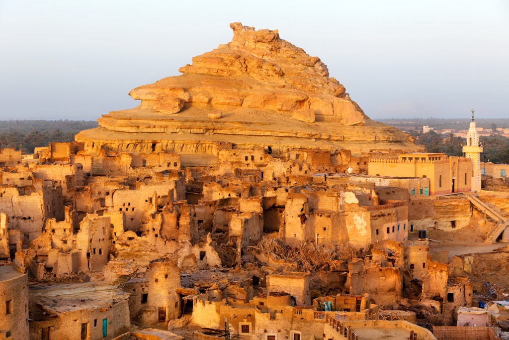 Siwa oasis between the Qattara Depression and the Egyptian Sand Sea, Western Desert, Egypt