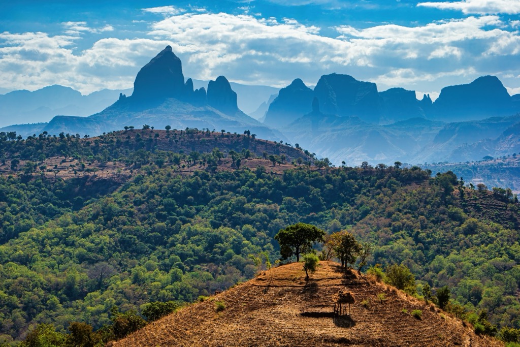 The Ethiopian Highlands, as seen from Semien Mountains National Park. Ethiopia Mountains
