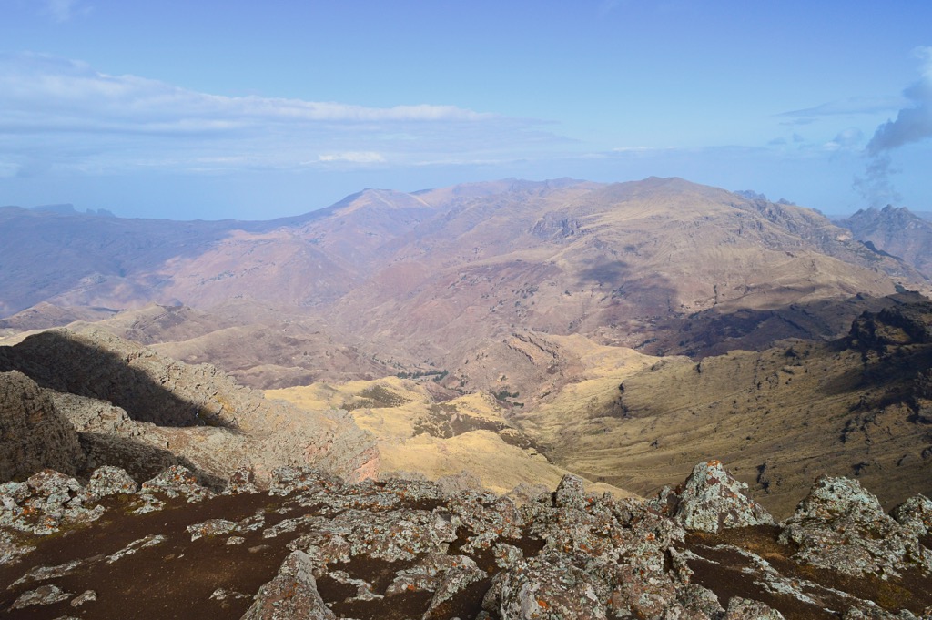 The view from atop Ras Dashen. Ethiopia Mountains