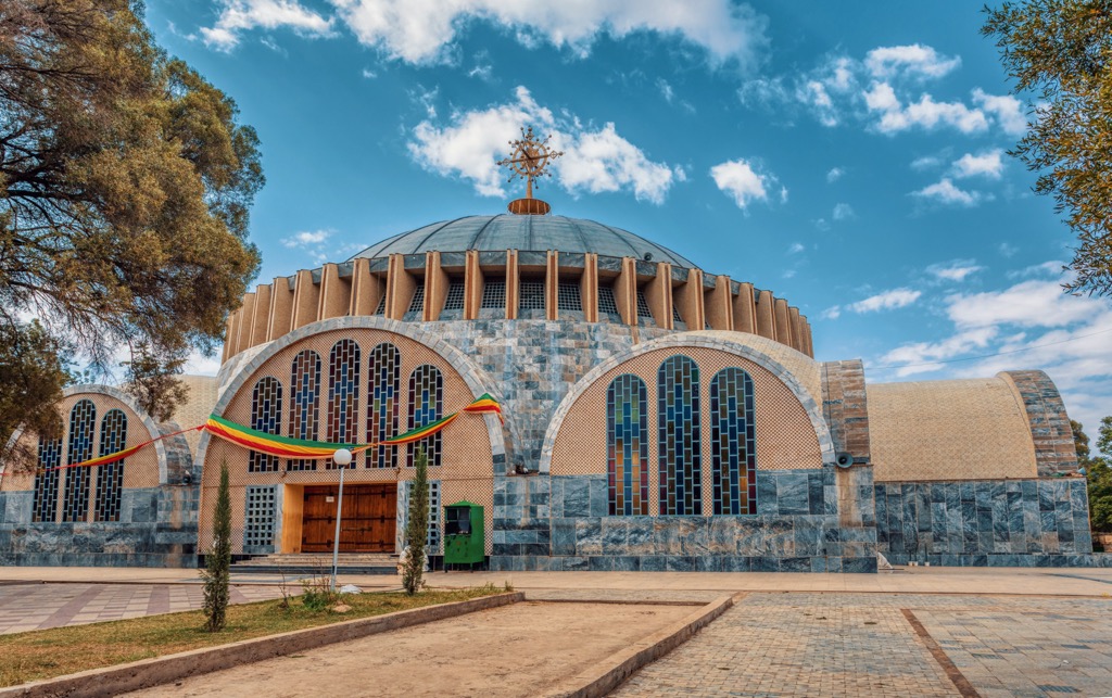 Church of Our Lady of Zion, Aksum. Ethiopia Mountains