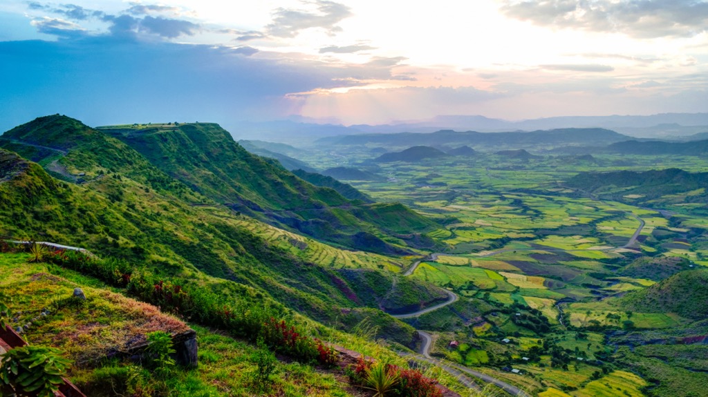 The Semien Mountains around Lalibela, Ethiopia. Ethiopia Mountains