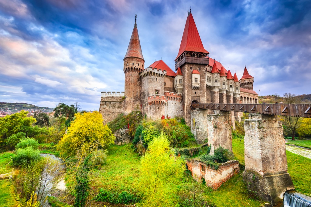 Corvin Castle. Fagaras Mountains