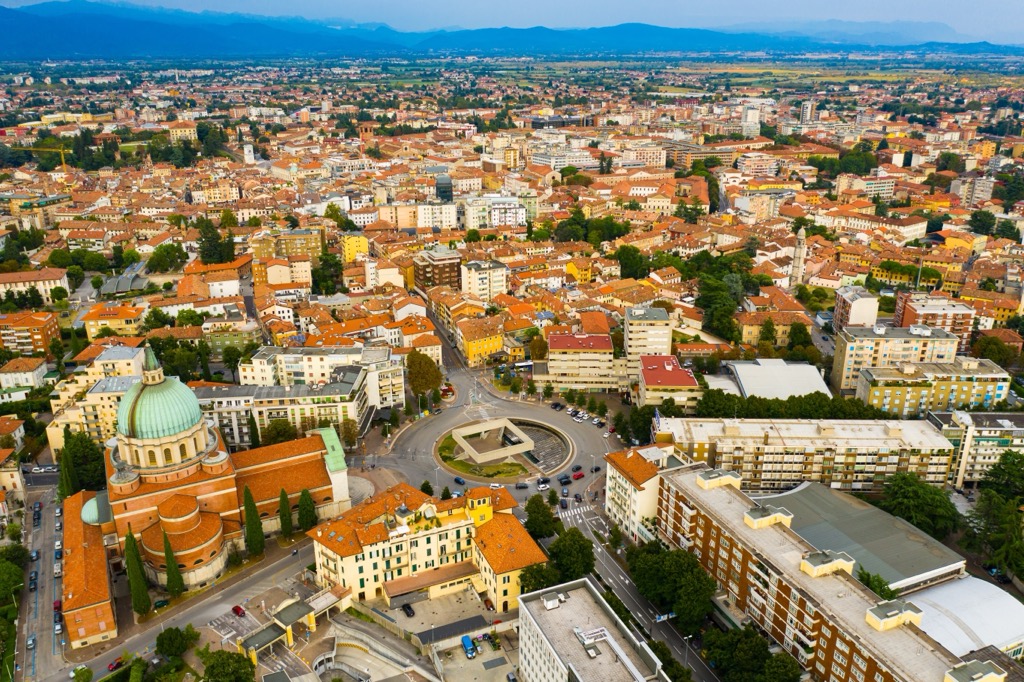 Aerial panorama of Udine. Friuli-Venezia Giulia