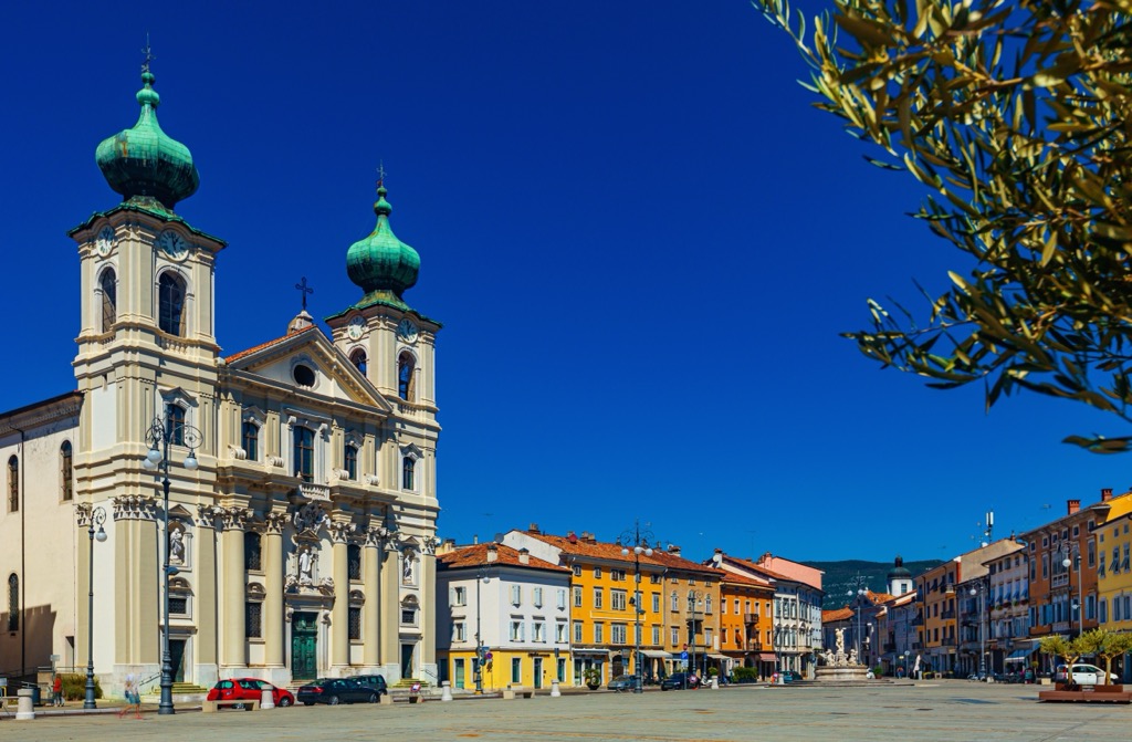The baroque Chiesa di Sant'Ignazio in Gorizia’s Piazza della Vittoria. Friuli-Venezia Giulia