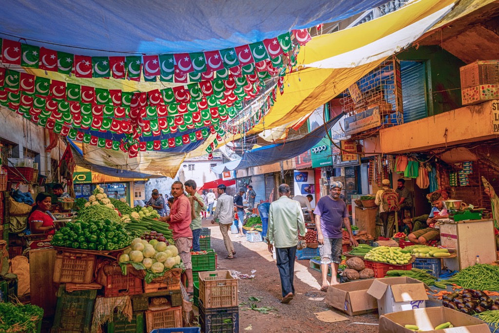 Traditional foods at the Mapusa Friday market. Goa Mountains