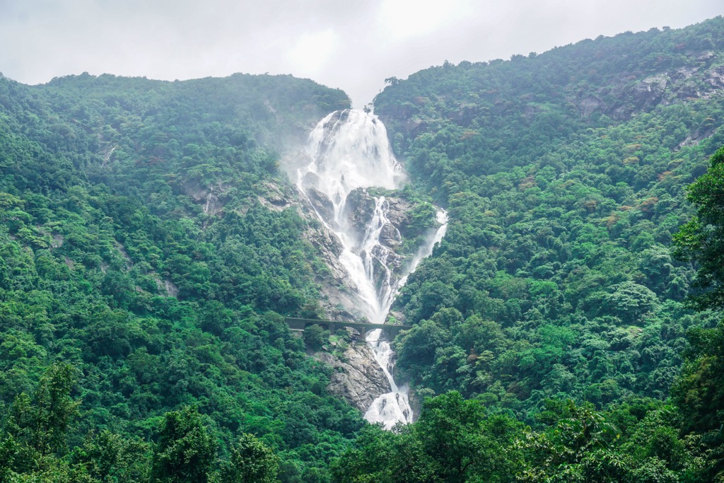Dudhsagar Falls. Goa Mountains