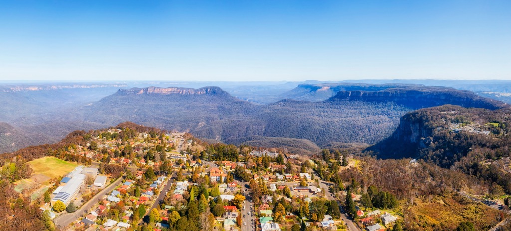 Katoomba town , Great Dividing Range, Australia