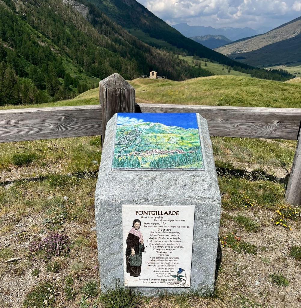 Art installations along the old canal trail near the village of Fontgillarde showcase the region’s history (they’re all in French). Photo: Sergei Poljak. Hiking in the French Queyras