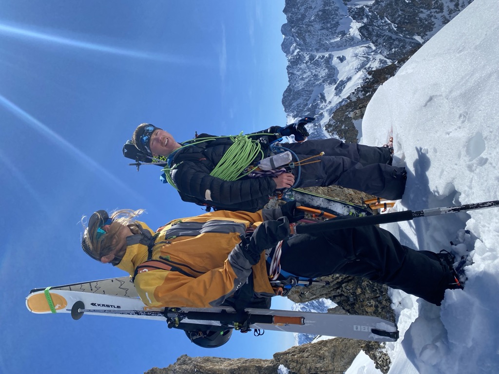 The Fearless Leaders at the summit. Photo: Anna Lochhead. Journal des Ecrins: Col Claire Ski Descent