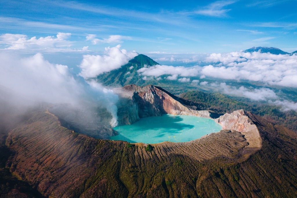 crater lake of Ijen, Indonesia