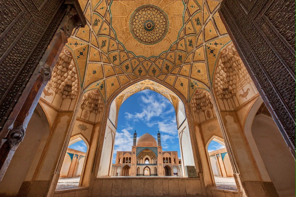 Agha Bozorg Mosque in Kashan, Iran