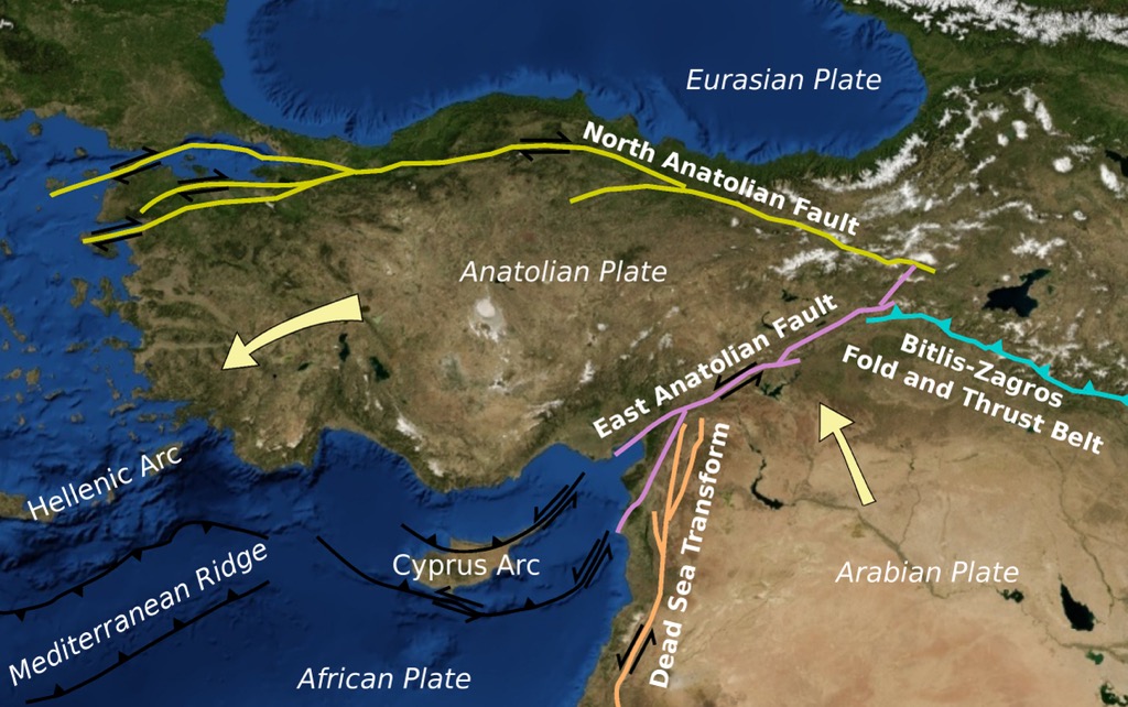 The tectonic forces at play in Turkey. Istanbul
