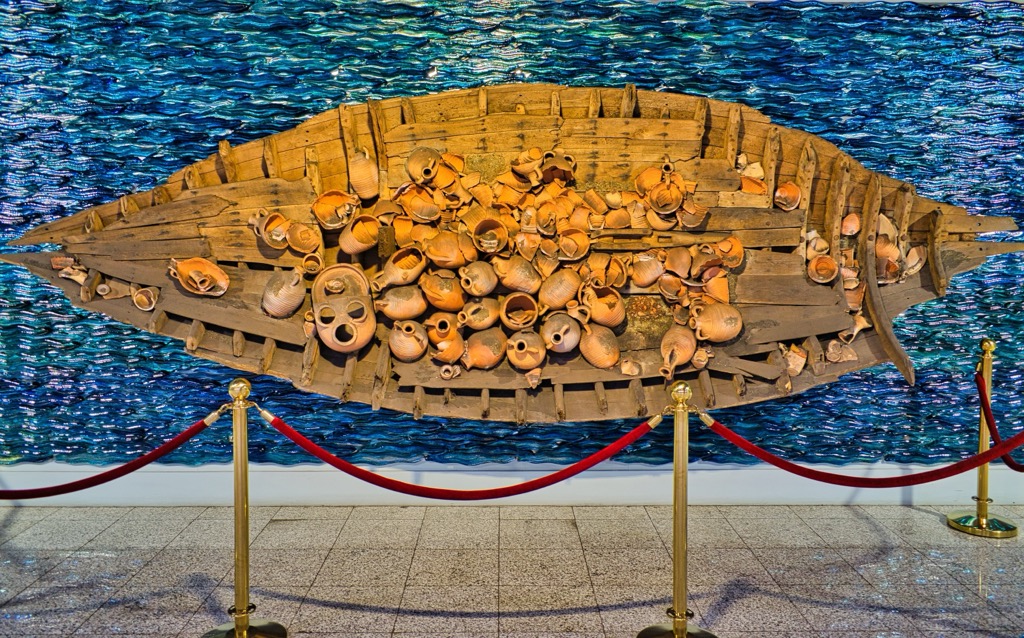 An ancient ship found at Yenikapı. Istanbul