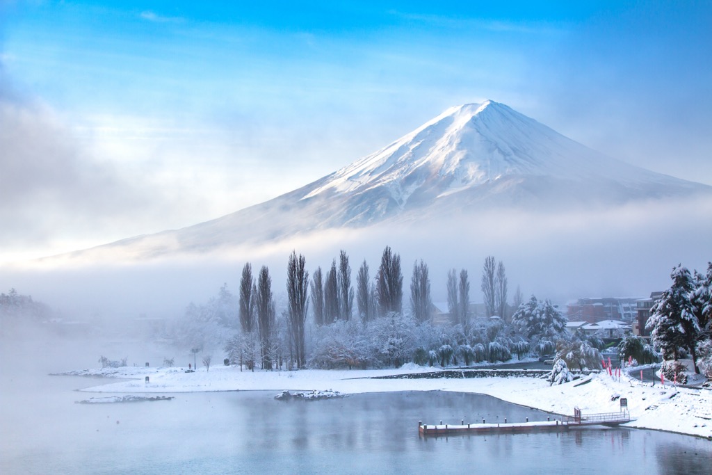 lake kawaguchiko, Japan Skiing