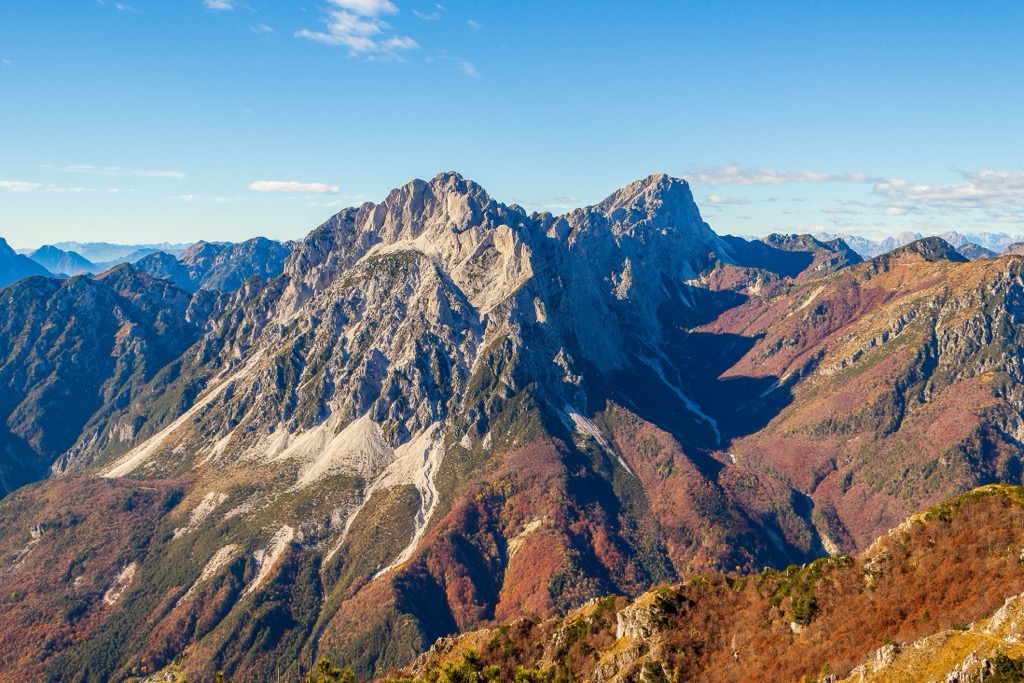 Nature Reserve Val Alba, Italy. Julian Alps and Prealps
