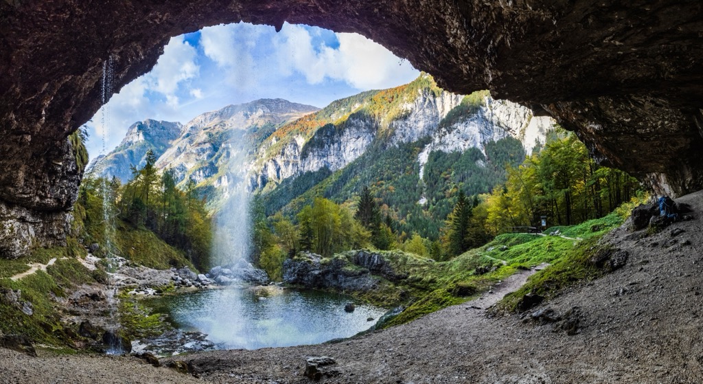 The Fontanone di Goriuda owes its beauty to its karstic origin. Julian Alps and Prealps