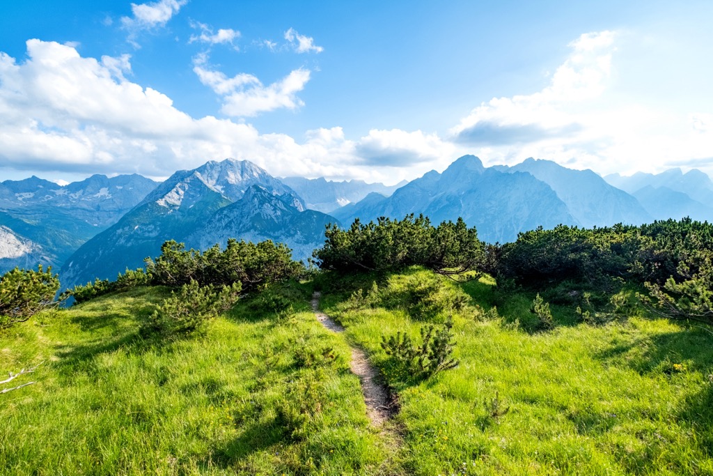 Views crossing the Karwendel Mountains along the Karwendel Traverse. Karwendel