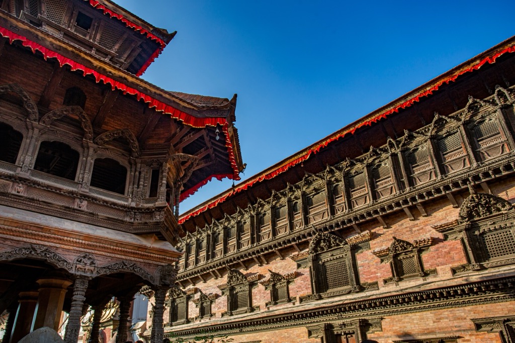 The 55 Window Palace in Bhaktapur Durbar Square. Kathmandu