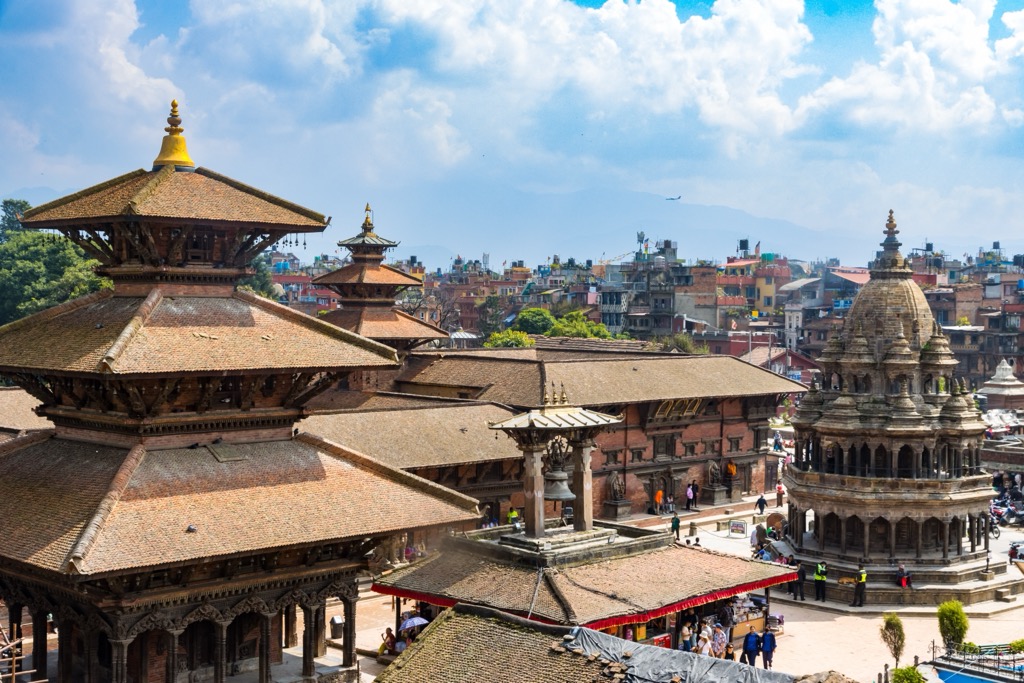 Patan Durbar Square in the Lalitpur city center. Kathmandu