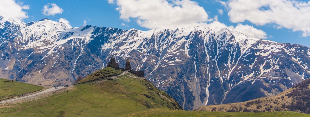 Kazbegi panorama church, Georgia