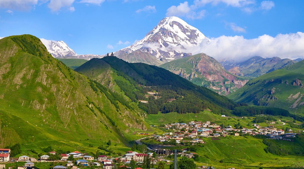 Kazbegi panorama mountains, Georgia