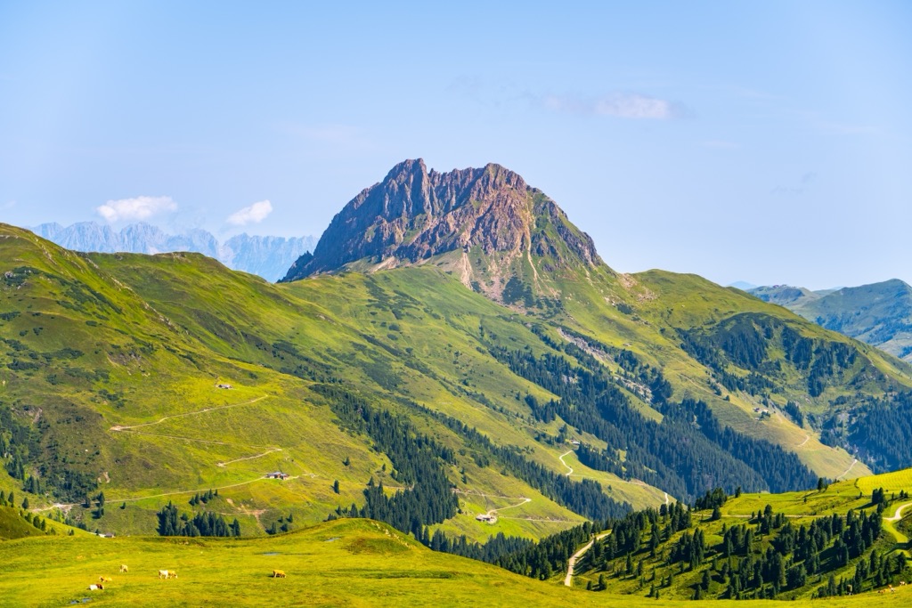 Großer Rettenstein (2,362 m / 7,762 ft) is one of the best examples of limestone and dolomite formations within the Kitzbühel Alps. Kitzbuehel Alps