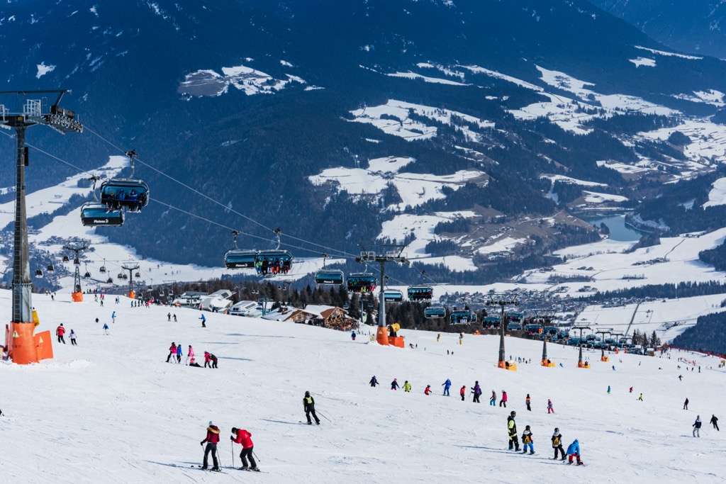 Kronplatz ski, Dolomites, Italy