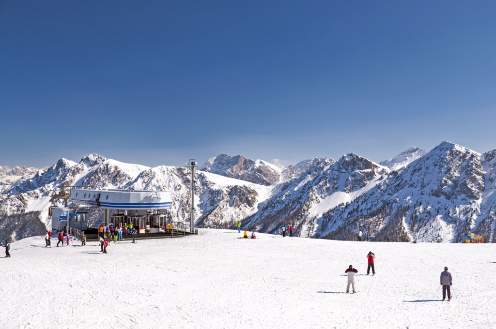 Kronplatz ski, Dolomites, Italy