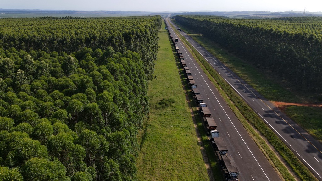 Coal trucks lining up along the highway in Richard’s Bay to export coal from KwaZulu-Natal. KwaZulu-Natal