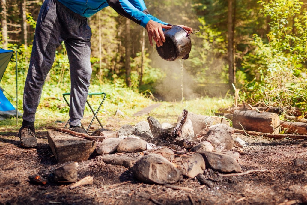 Always be sure to completely extinguish your campfire before leaving it unsupervised. Leave No Trace