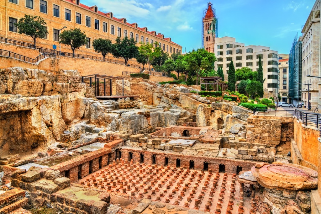 Ruins of the Roman Baths of Berytus, Lebanon