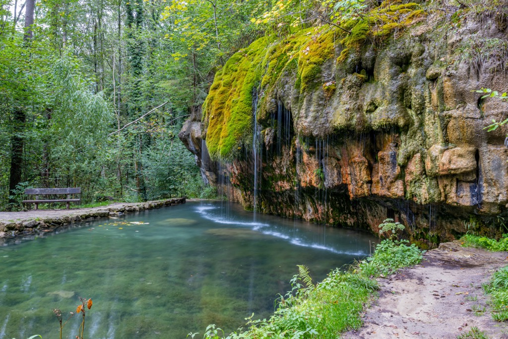 Kallektuffquell waterfall , Luxembourg