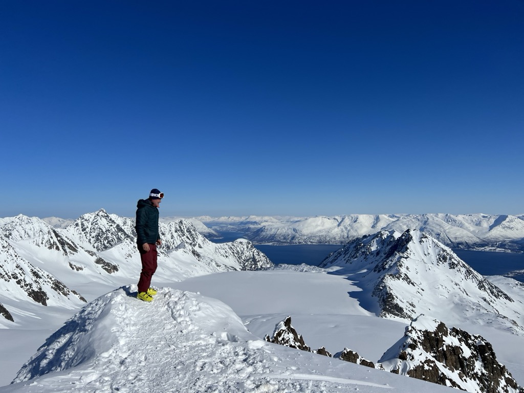 IFMGA Guide Toni Obojes on Tafeltinden (Uploaded to PeakVisor by Toni). Lyngen Alps