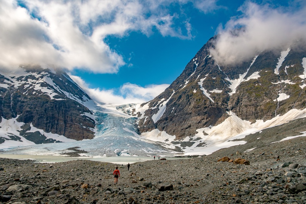 The Steindalsbreen Glacier. Lyngen Alps