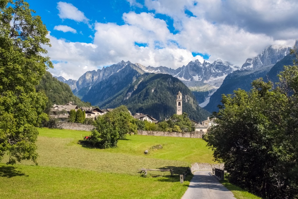 Soglio, a village in the district of Maloja, Switzerland