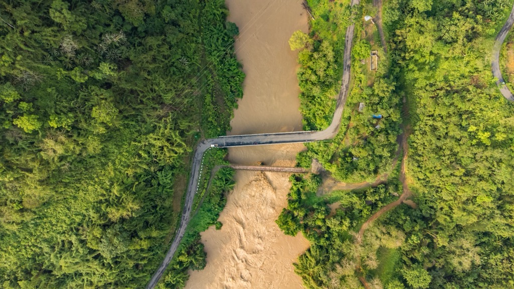 The Irang River in Manipur. Manipur Mountains