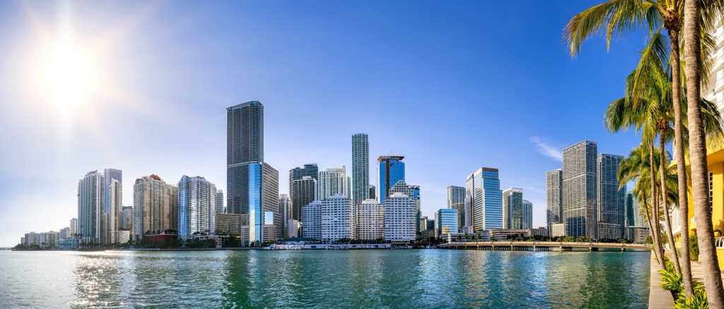 The Panorama Tower stands head and shoulders above the others, though several much taller structures are in development. Miami-Dade County