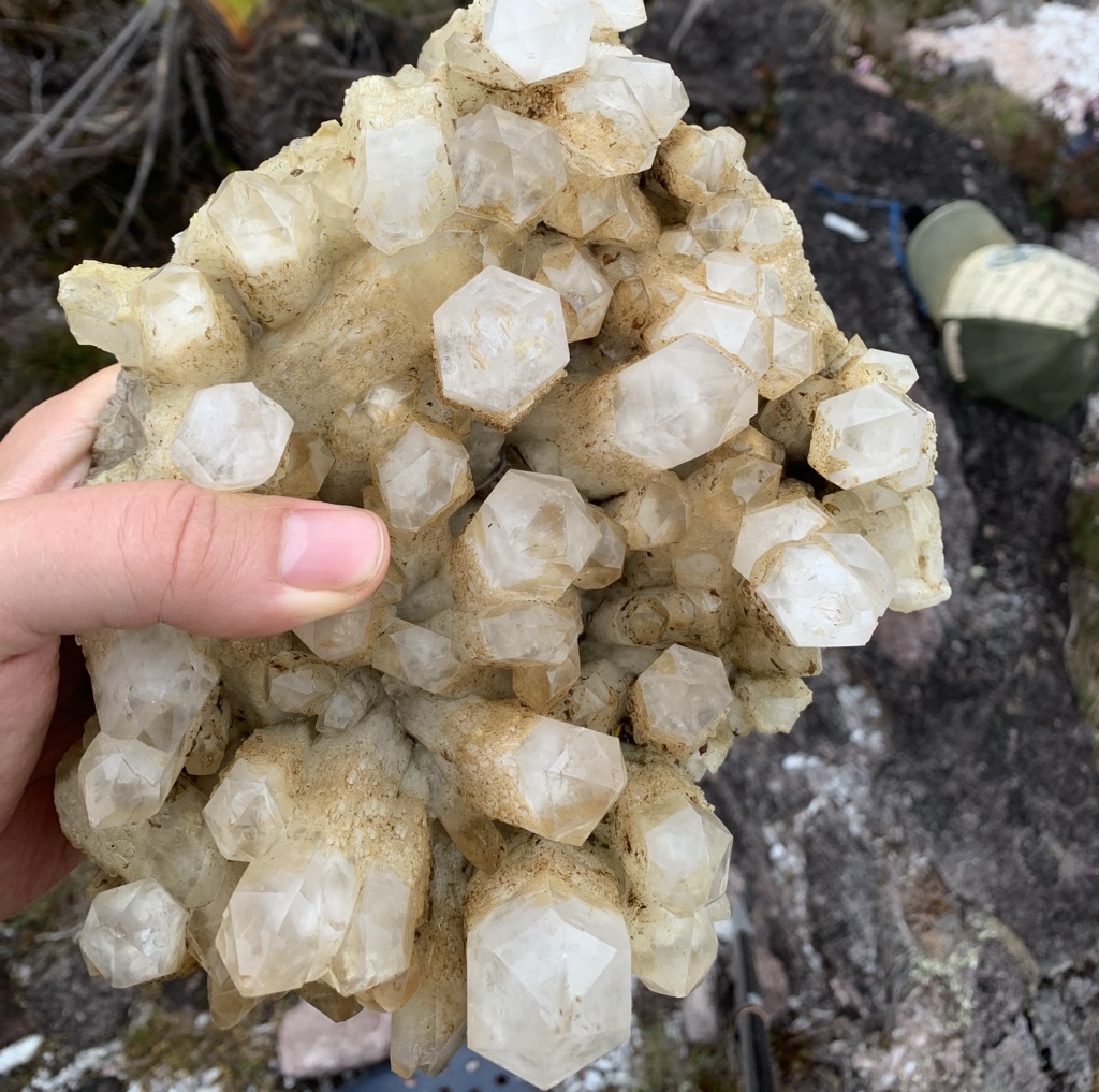 Quartz crystals. Photo courtesy of Dimitri Tiunov