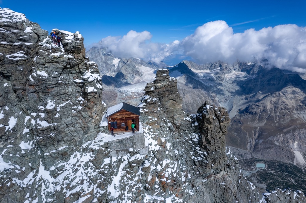 The Solvay Hut, Matterhorn, Switzerland. Mountain Huts