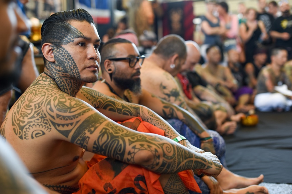 Māori tribesman, Nelson, New Zealand