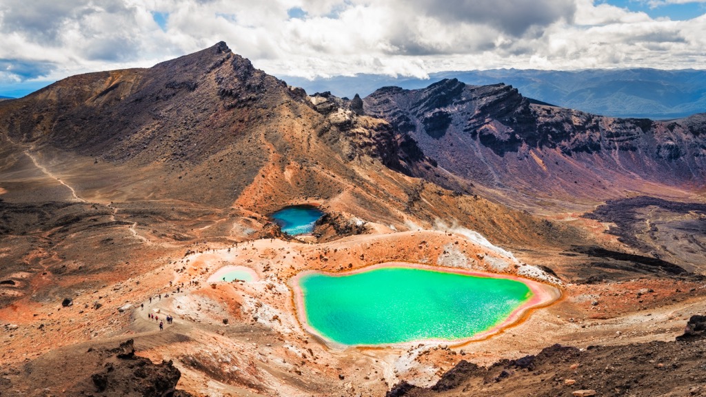 Emerald lakes, New Zealand
