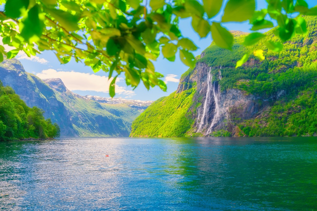 Seven Sisters Waterfall, Geiranger Fjord, Norway. Norway
